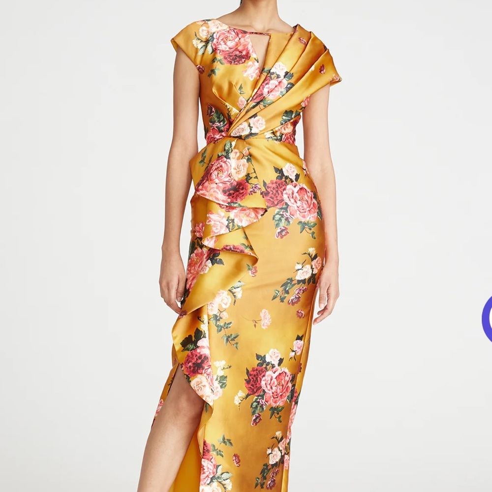 Floral Gold Women's Dress